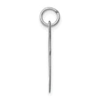 Sterling Silver Rhodium-Plated Initial F Charm Large Elegant Pendant