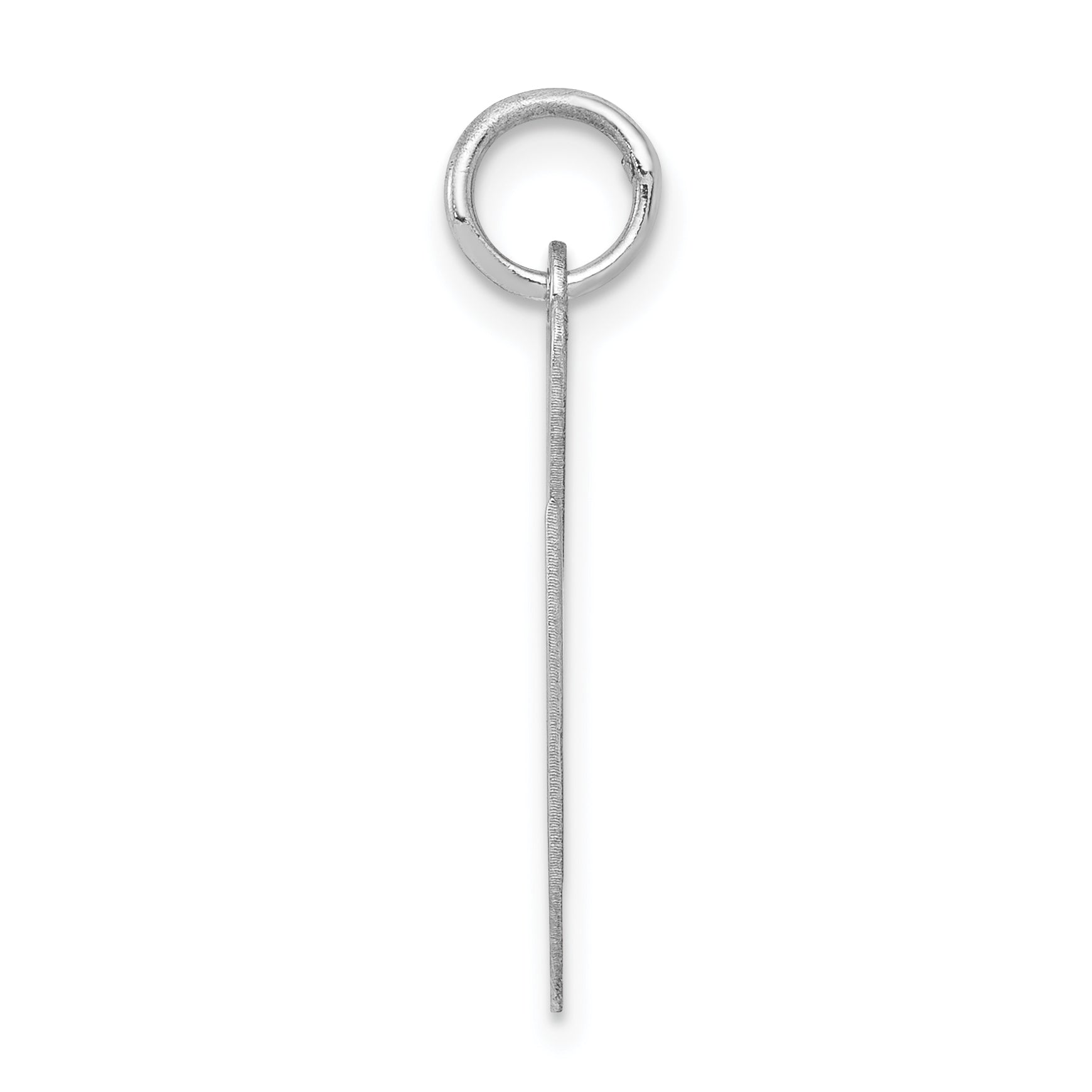 Sterling Silver Script Letter G Charm with Rhodium Finish Secondary image