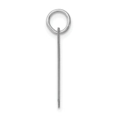 Sterling Silver 925 Fancy Script Initial H Charm with Rhodium Plating