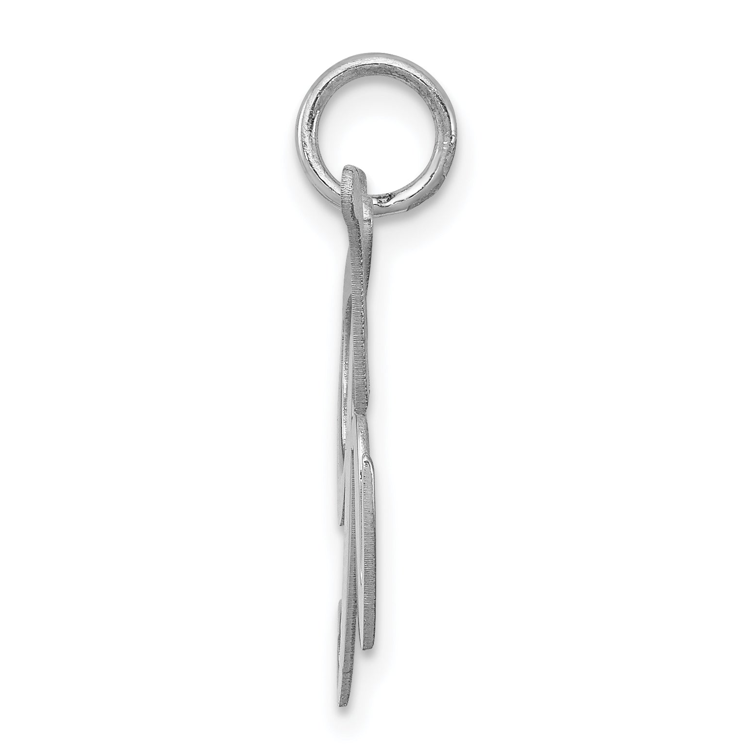 Sterling Silver 925 Initial K Charm with Rhodium Plating  Elegant and Large Secondary image
