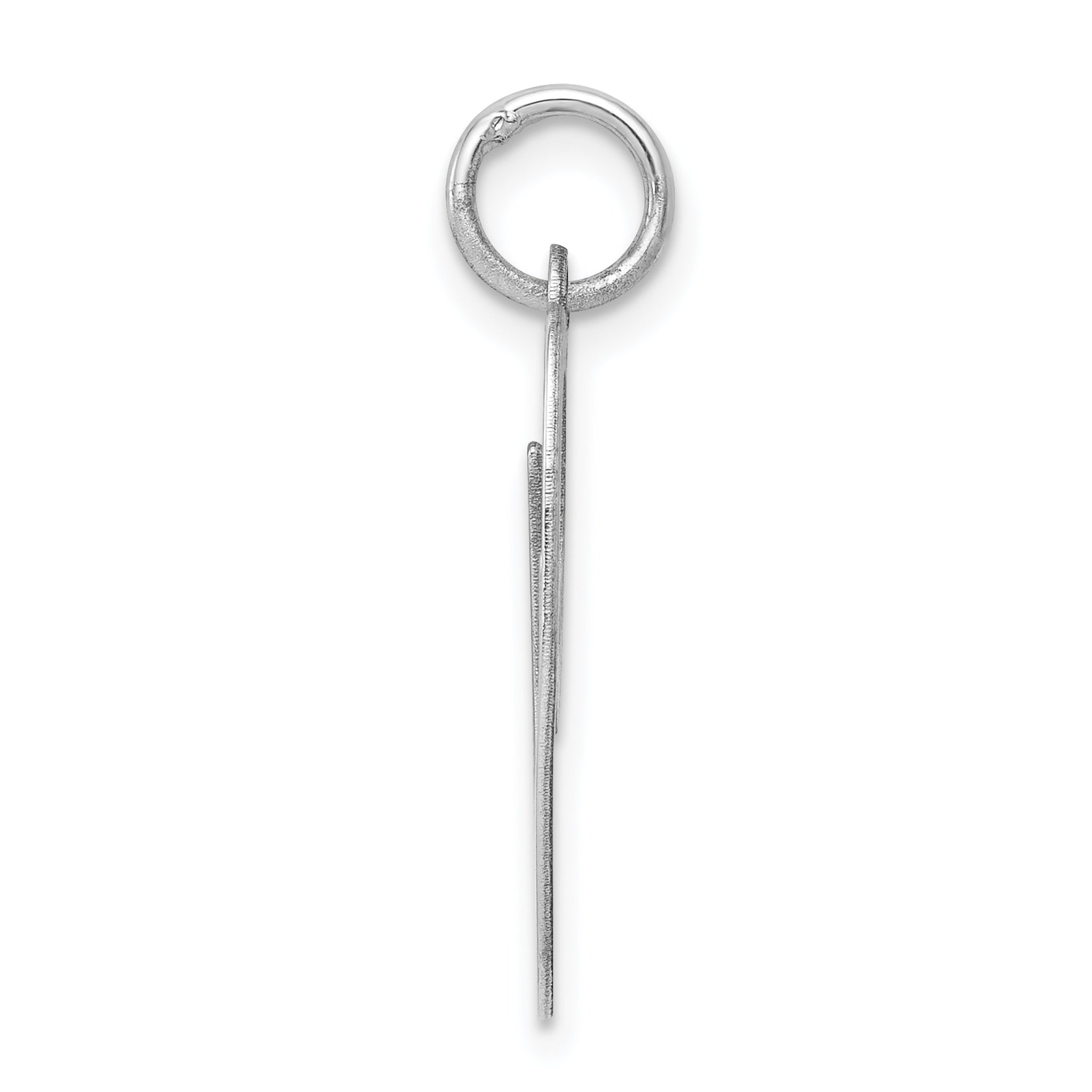 Sterling Silver 925 Initial Charm with Rhodium Plating Elegant Large Design Secondary image