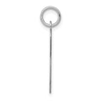 Sterling Silver 925 Initial P Charm with Rhodium Plating