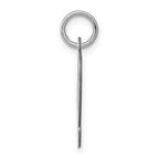 Sterling Silver Rhodium-Plated Initial Q Charm Elegant Large Design