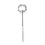 Sterling Silver Rhodium-Plated Script R Initial Charm Large Elegant Design