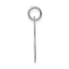 Sterling Silver Rhodium-Plated Script S Initial Charm Elegant Large Design