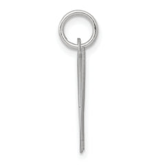 Sterling Silver Rhodium-Plated Initial W Charm with Elegant Script Design