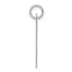 Sterling Silver Large Script Initial X Charm with Rhodium Elegance