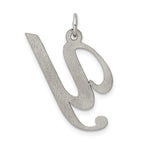 Sophia Jewelers Sterling Silver Initial Y Charm with Rhodium Plating