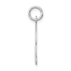 Sterling Silver 925 Large Initial Z Charm with Rhodium Finish