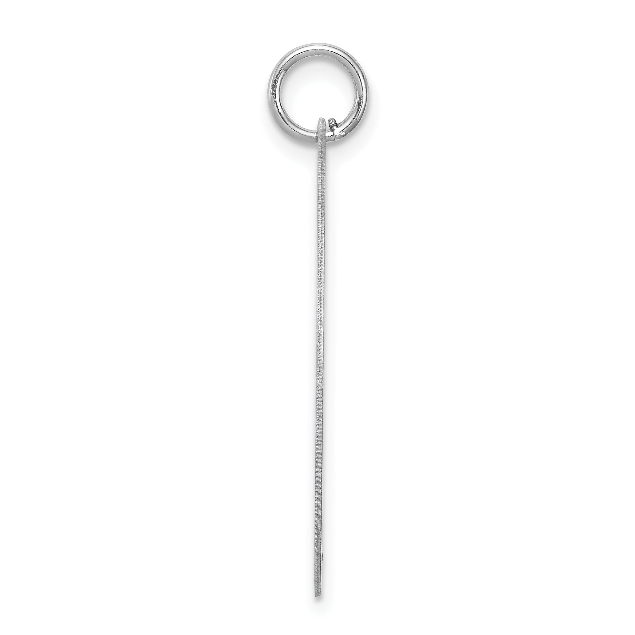 Sterling Silver Rhodium-Plated Script J Charm Elegant Large Pendant Secondary image