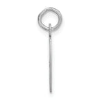 Sterling Silver 925 Polished Unisex Initial F Charm