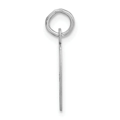 Sterling Silver 925 Polished Unisex Initial F Charm