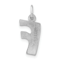 Sterling Silver 925 Polished Unisex Initial F Charm