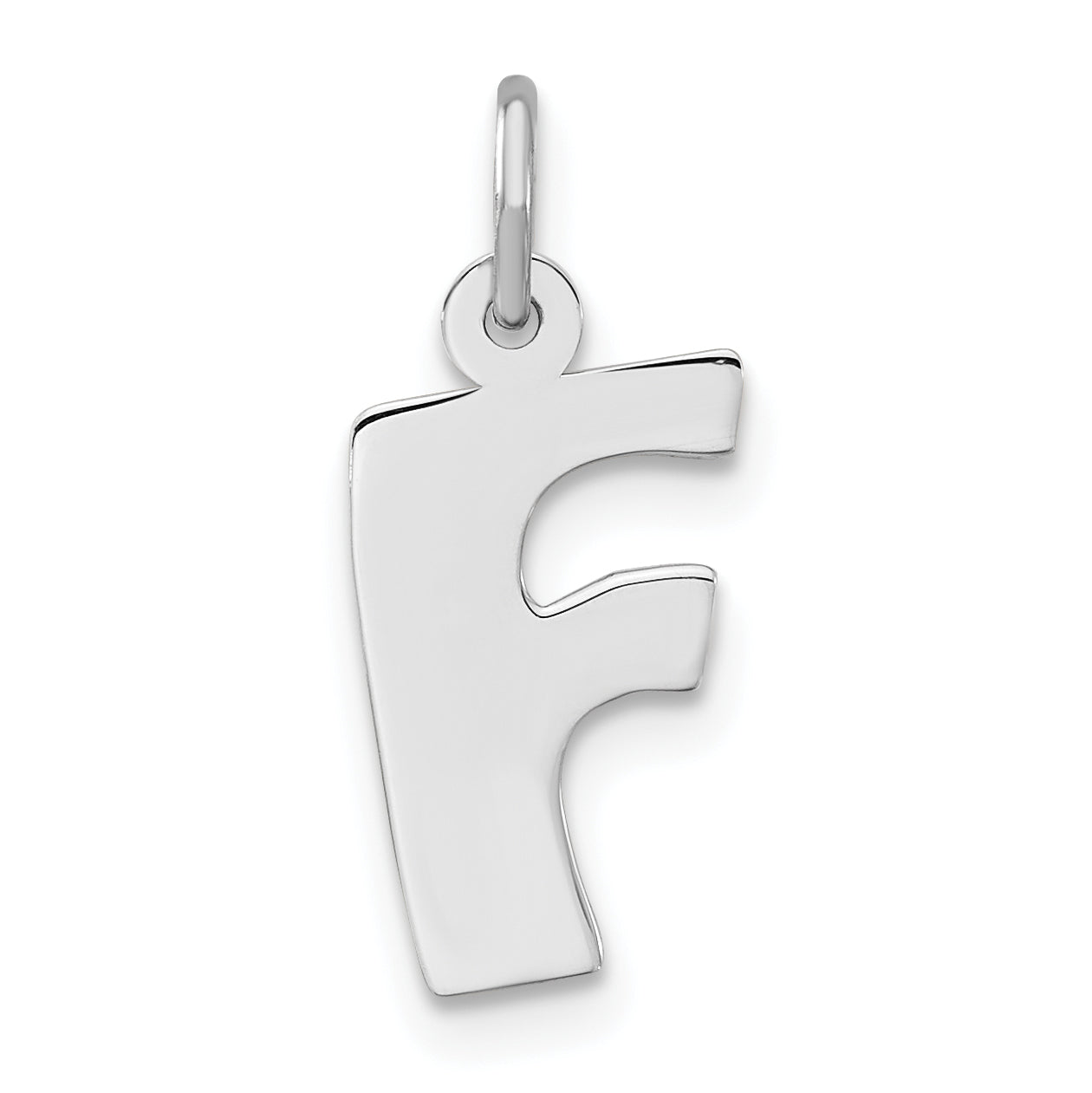 Sterling Silver Bubble Block Initial F Charm Main image