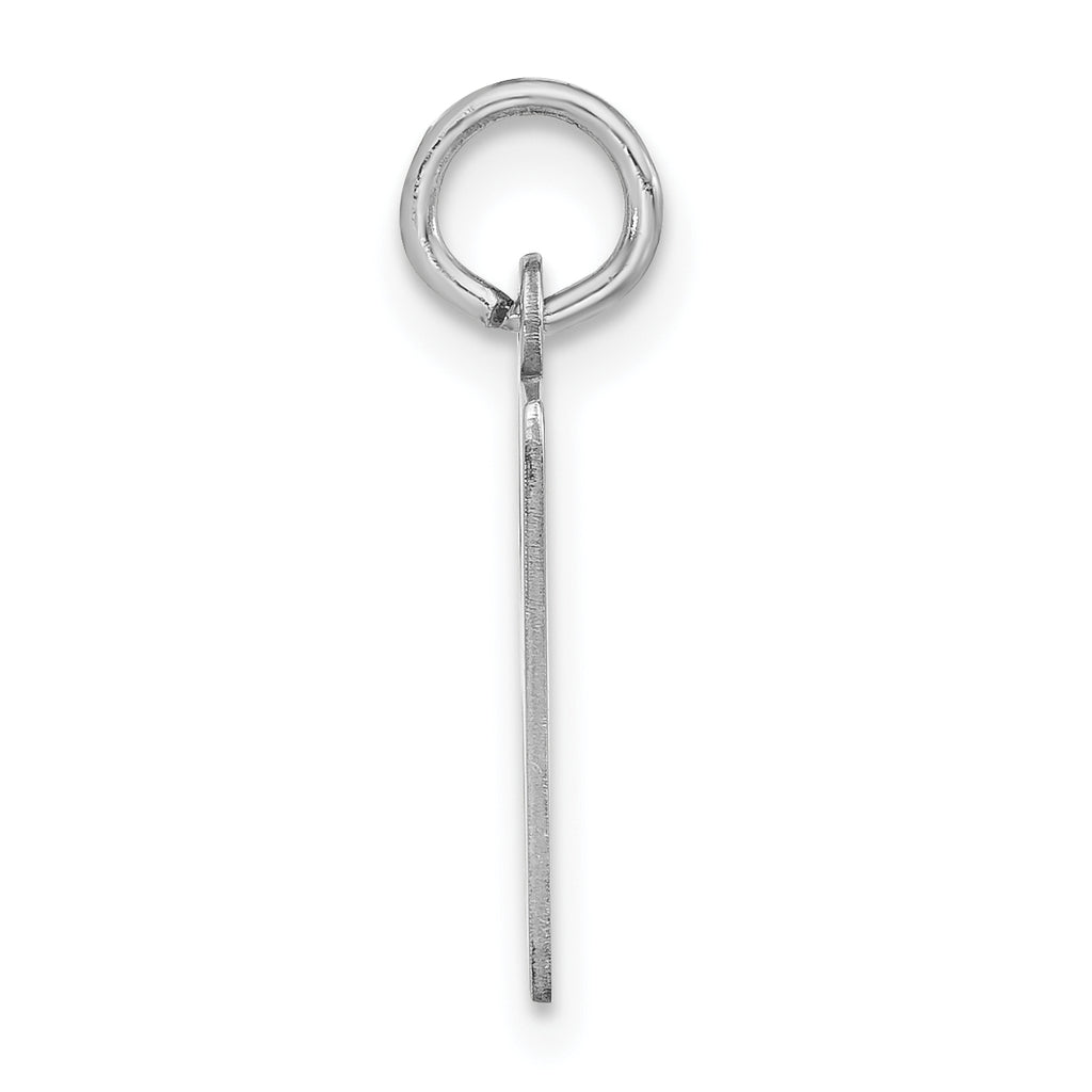 Sterling Silver 925 Initial H Charm with Polished Finish Unisex