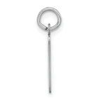Sterling Silver 925 Initial H Charm with Polished Finish Unisex