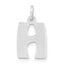 Sterling Silver Polished Bubble Block Initial H Charm