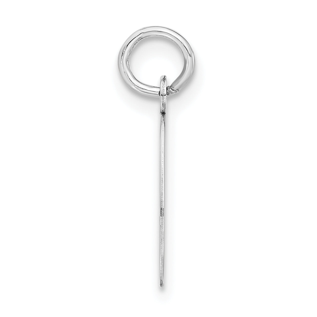 Sterling Silver 925 Polished Unisex Initial O Charm Secondary image