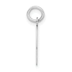 Sterling Silver 925 Polished Unisex Initial O Charm