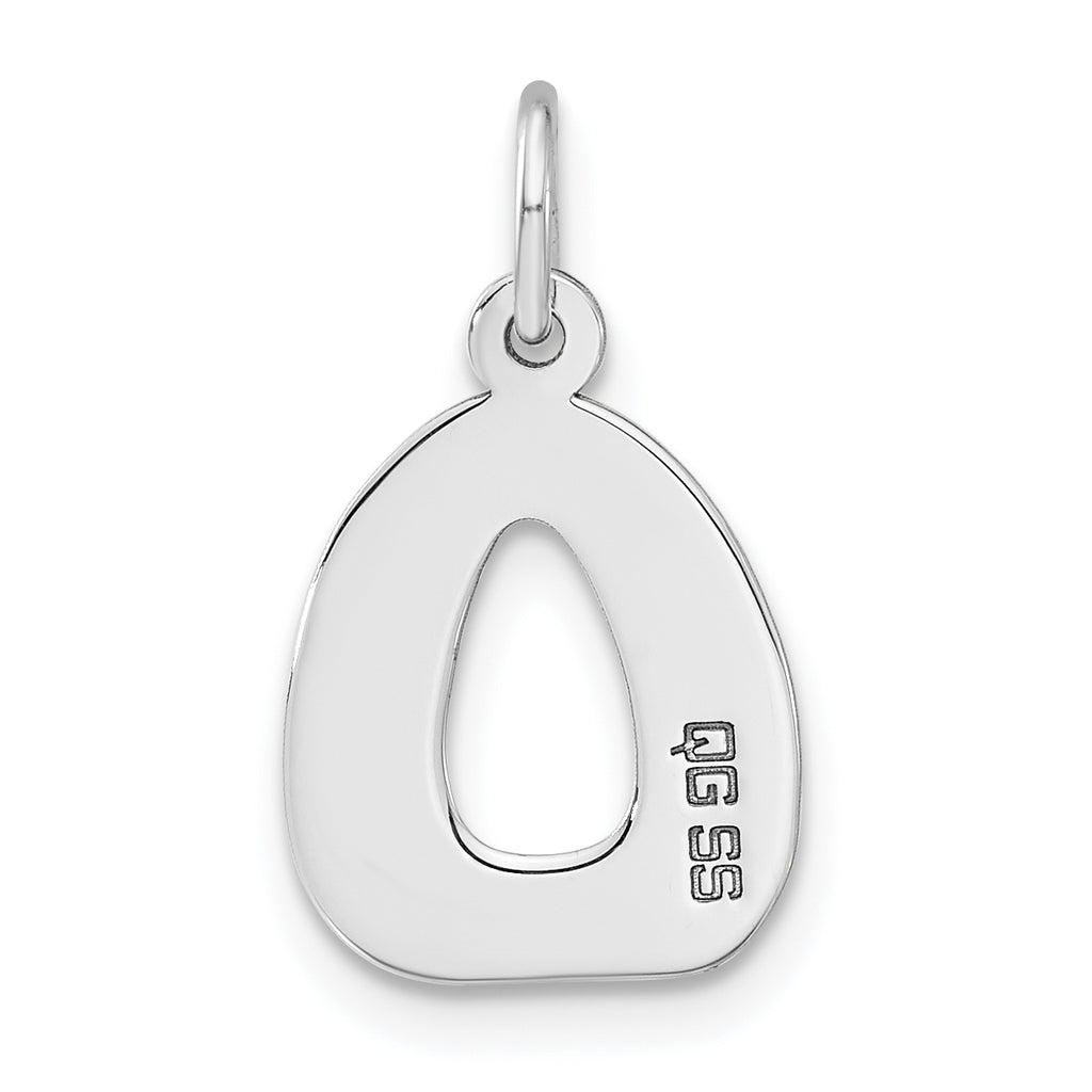 Sterling Silver 925 Polished Unisex Initial O Charm