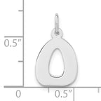 Sterling Silver 925 Polished Unisex Initial O Charm