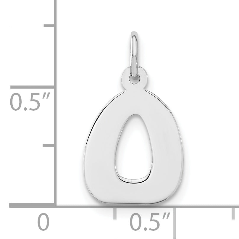 Sterling Silver 925 Polished Unisex Initial O Charm