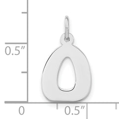 Sterling Silver 925 Polished Unisex Initial O Charm