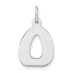 Sterling Silver Bubble Block Initial O Charm
