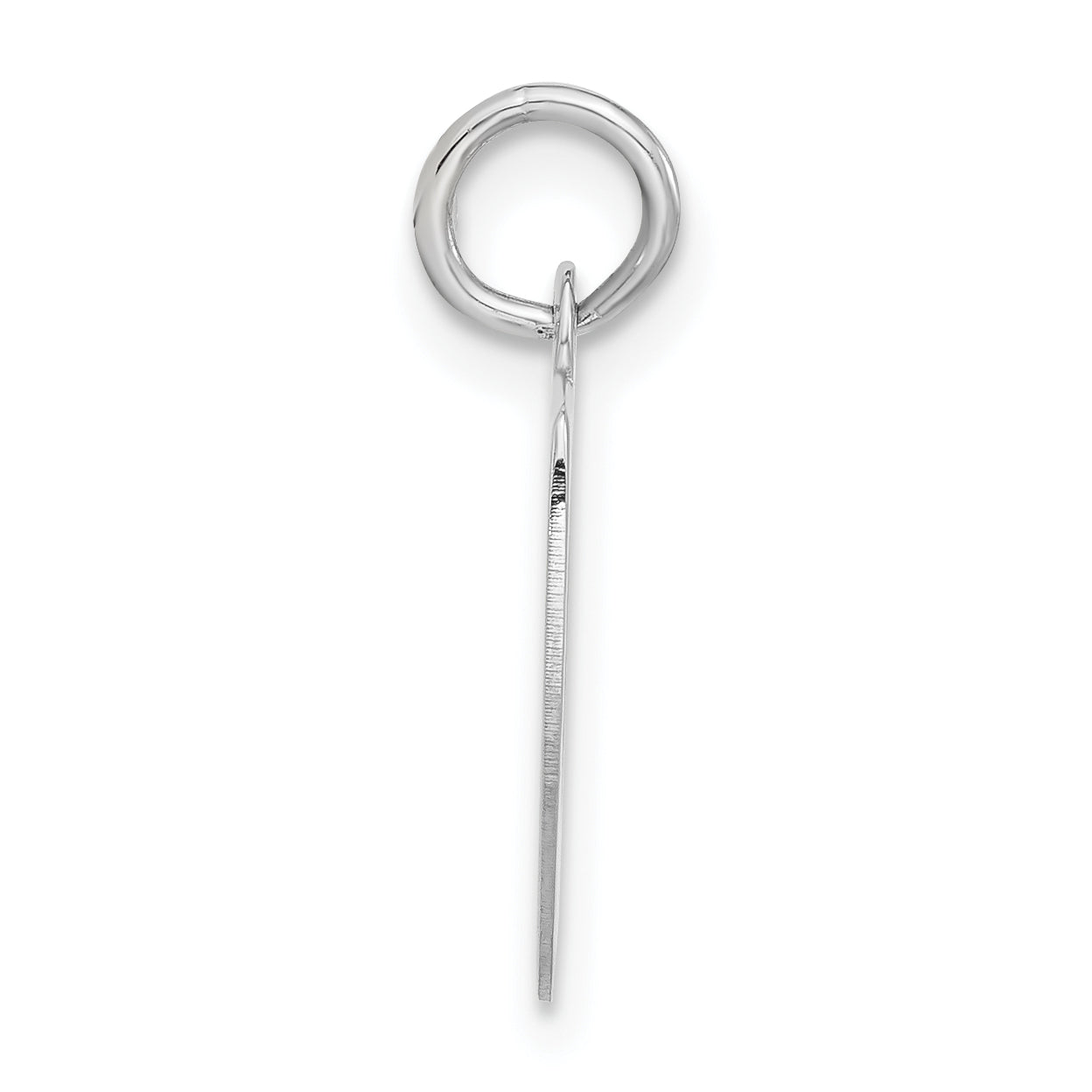 Sterling Silver 925 Polished Unisex Initial V Charm Pendant
