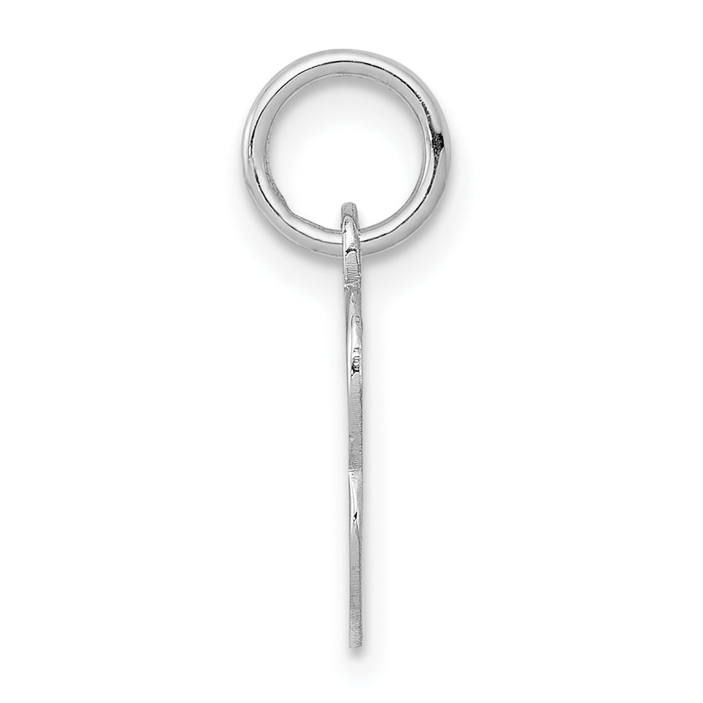 Sterling Silver 925 Initial B Charm Rhodium-Plated Elegant Design