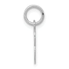 Sterling Silver 925 Initial B Charm Rhodium-Plated Elegant Design