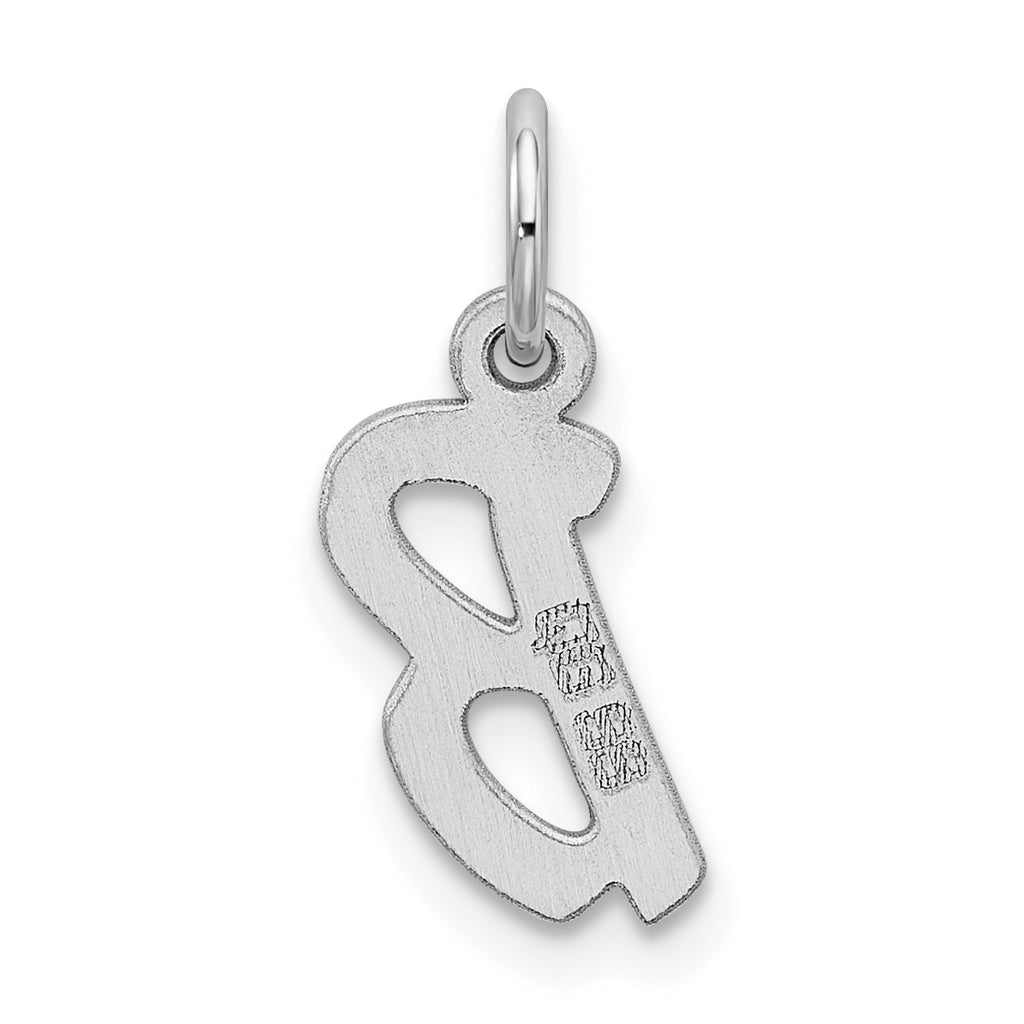 Sterling Silver 925 Initial B Charm Rhodium-Plated Elegant Design
