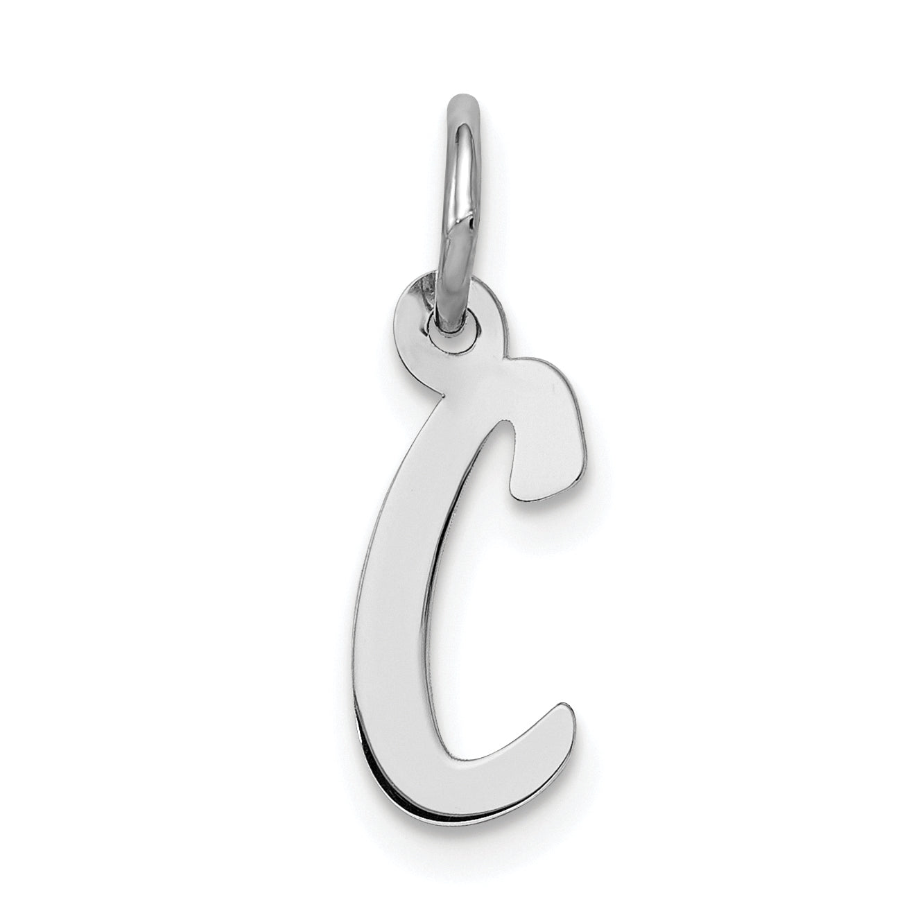 Sterling Silver Rhodium-plated Letter C Initial Charm Main image