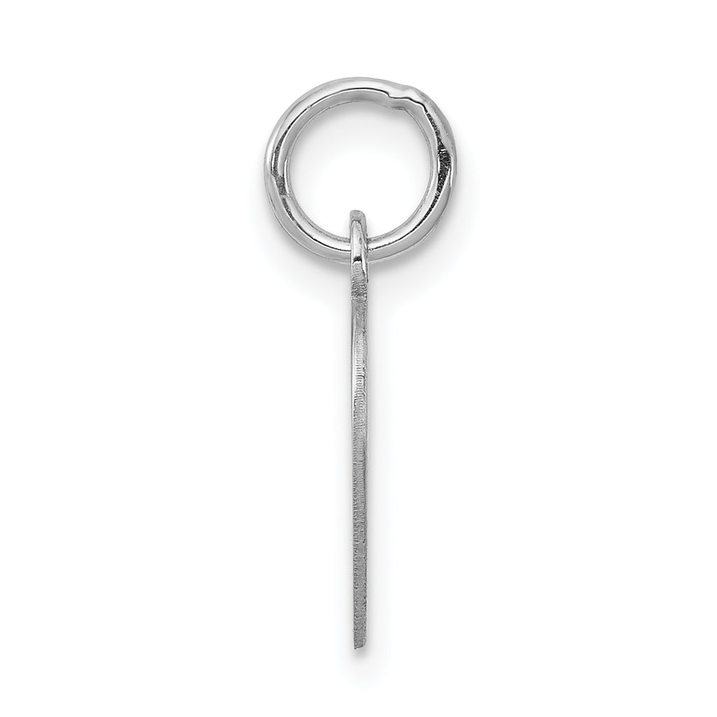 Sterling Silver 925 Letter D Charm with Rhodium Elegance