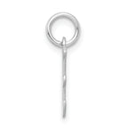 Sterling Silver 925 Initial E Charm with Rhodium Elegant Finish