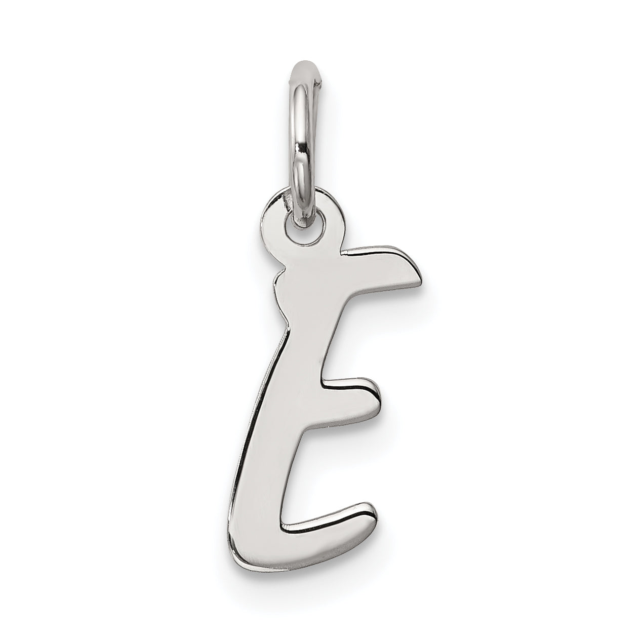 Sterling Silver Rhodium-plated Letter E Initial Charm Main image