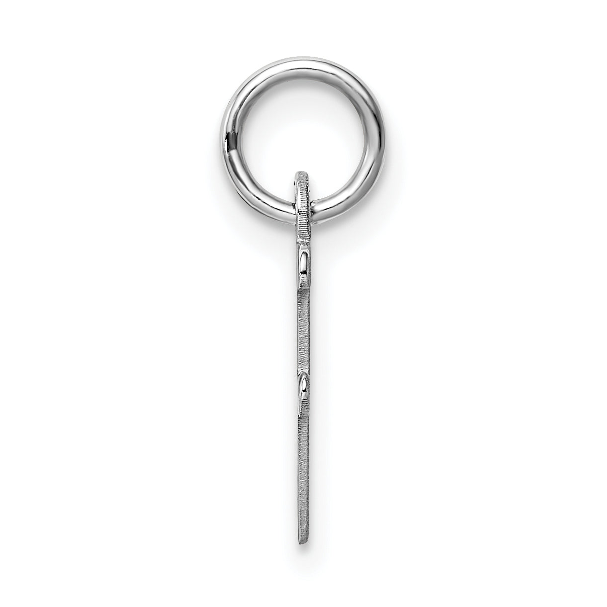 Sophia Jewelers Sterling Silver F Initial Charm with Rhodium Polish Secondary image
