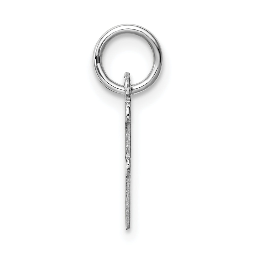 Sophia Jewelers Sterling Silver F Initial Charm with Rhodium Polish