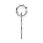 Sophia Jewelers Sterling Silver F Initial Charm with Rhodium Polish