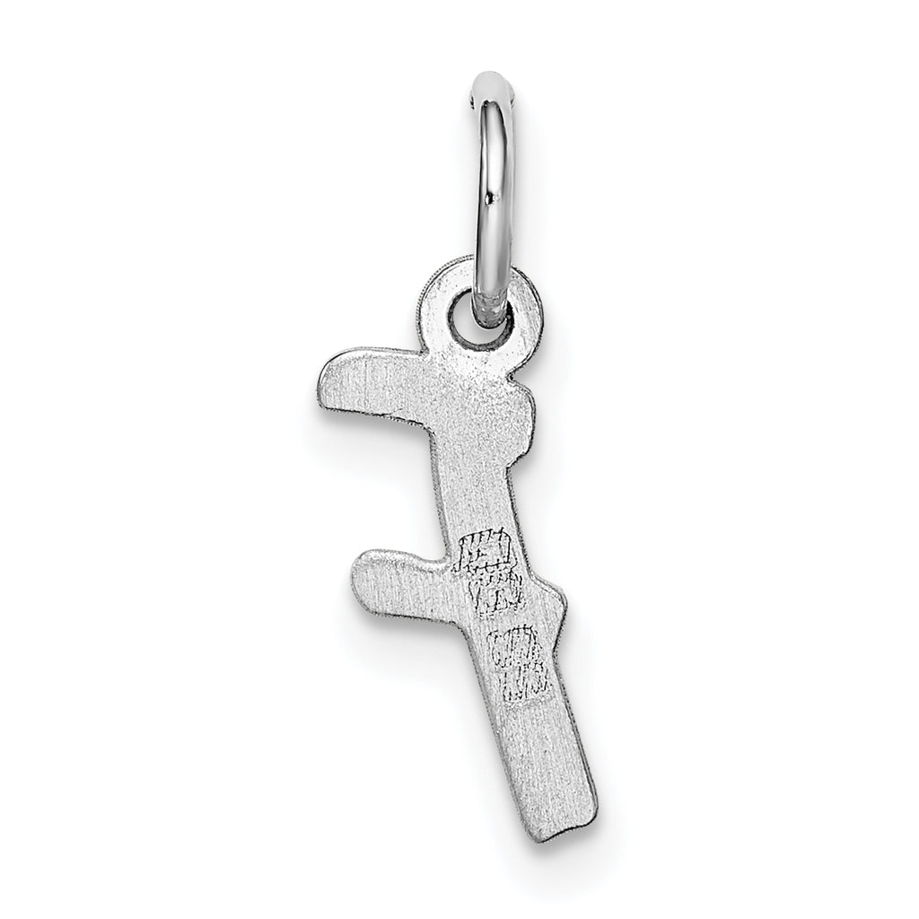 Sophia Jewelers Sterling Silver F Initial Charm with Rhodium Polish