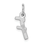 Sophia Jewelers Sterling Silver F Initial Charm with Rhodium Polish
