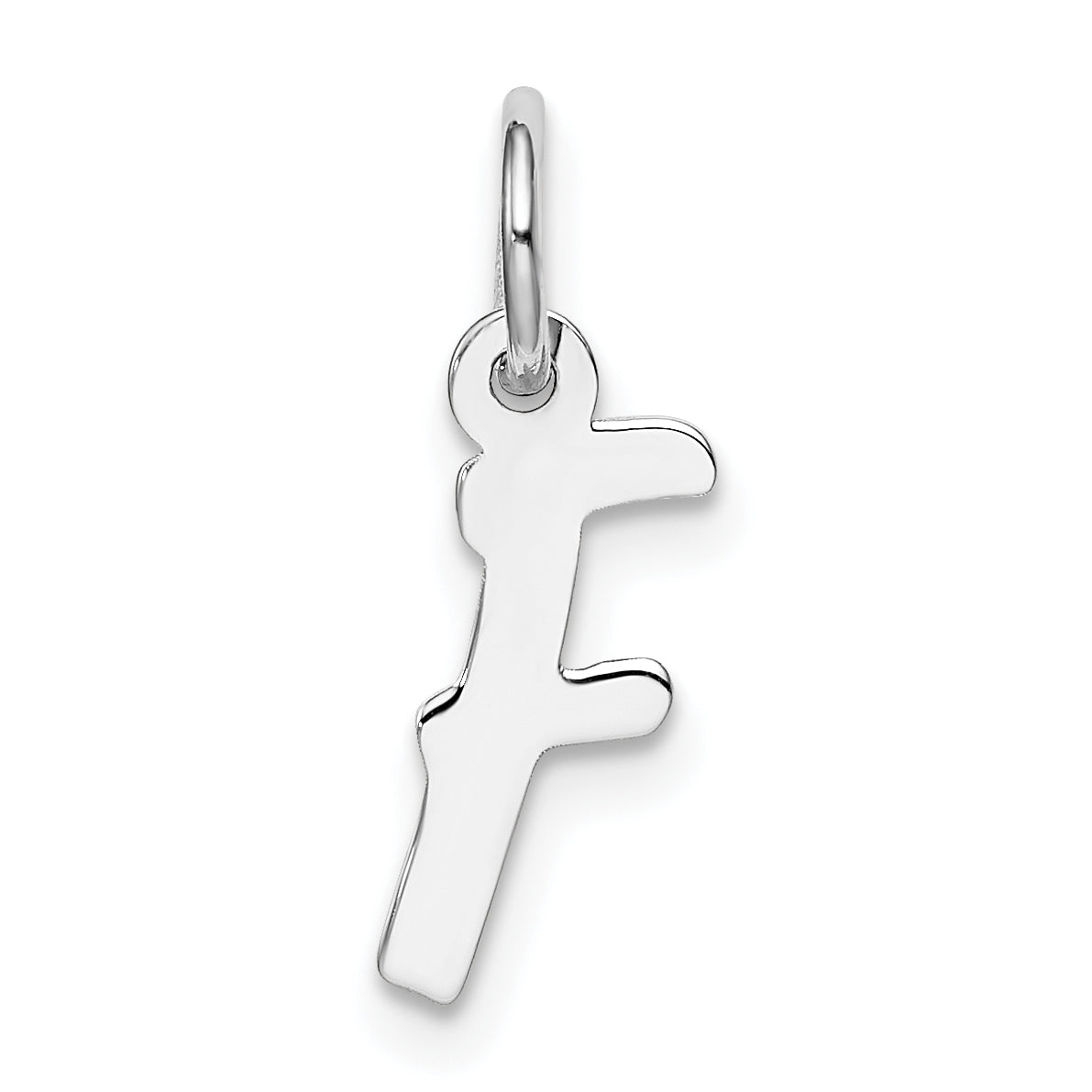 Sterling Silver Rhodium-plated Letter F Initial Charm Main image