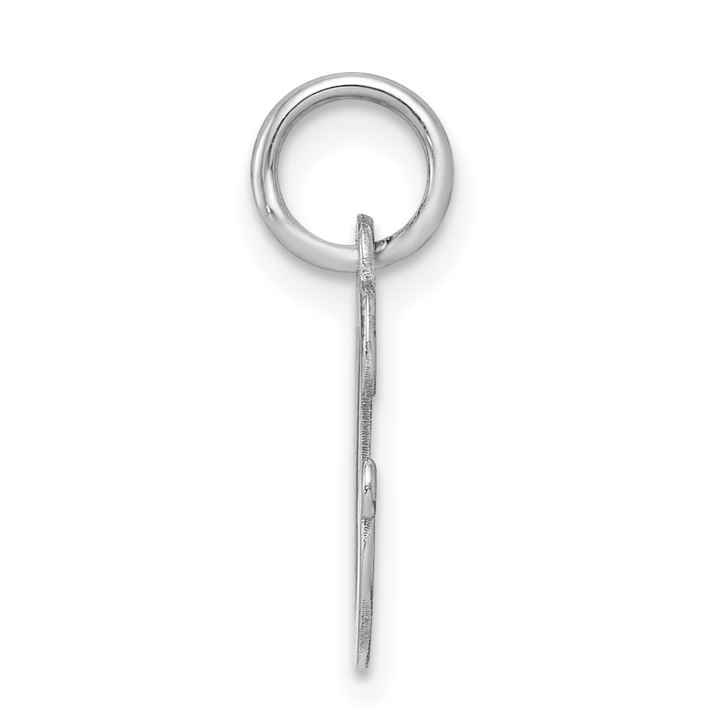 Sterling Silver Rhodium Plated Initial G Charm Elegant Jewelry Accessory