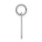Sterling Silver Rhodium-Plated H Charm Elegant Personalized Jewelry