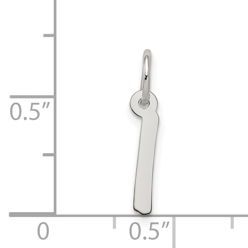 Sophia Jewelers Sterling Silver Rhodium Initial I Charm, Elegant & Timeless