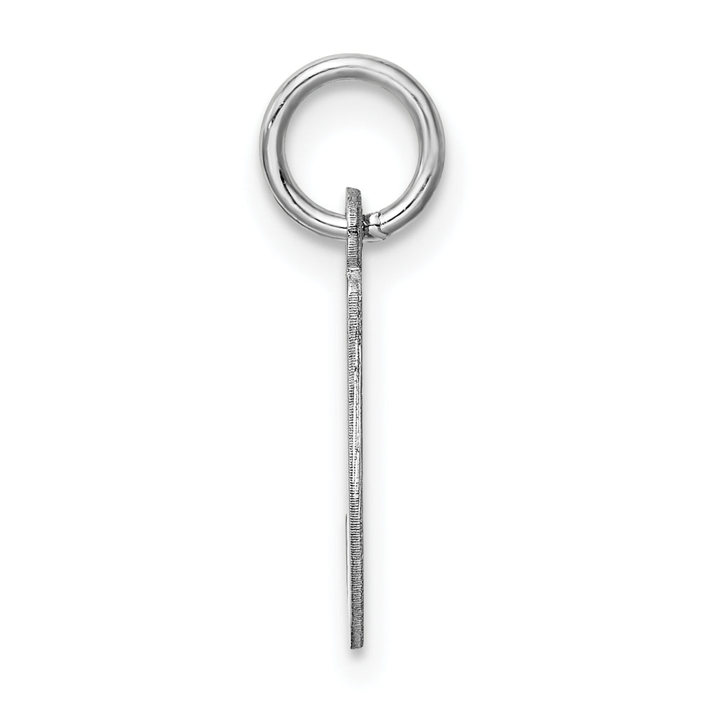 Sophia Jewelers Sterling Silver Rhodium-Plated J Charm Elegant 19mm Pendant