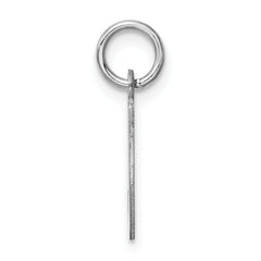 Sophia Jewelers Sterling Silver Rhodium-Plated J Charm Elegant 19mm Pendant