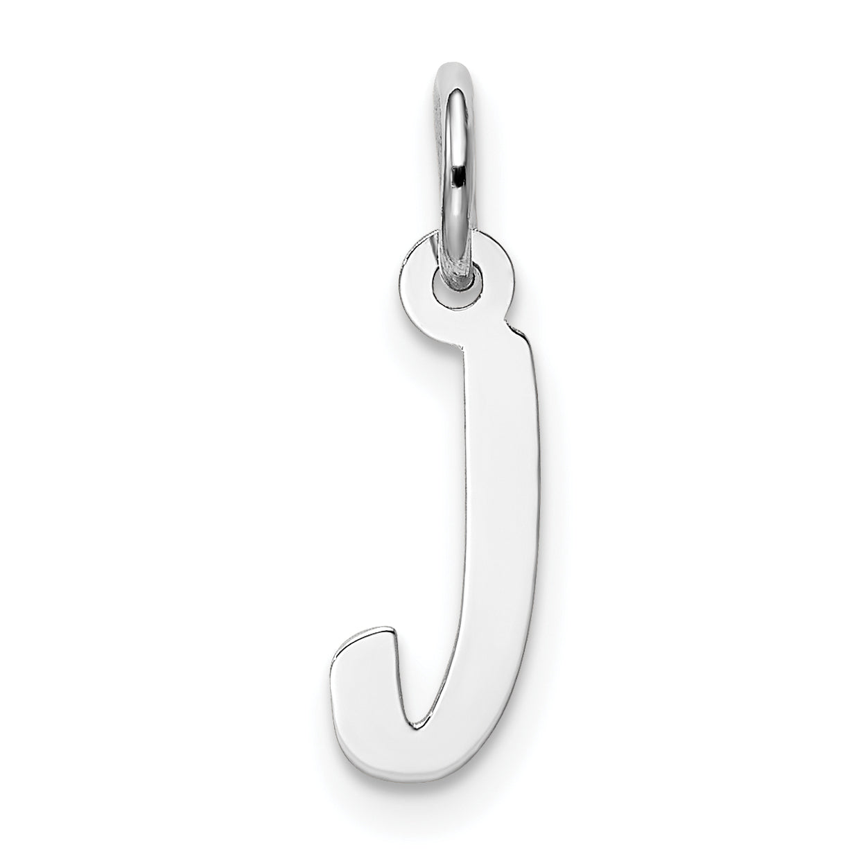 Sterling Silver Rhodium-plated Letter J Initial Charm Main image