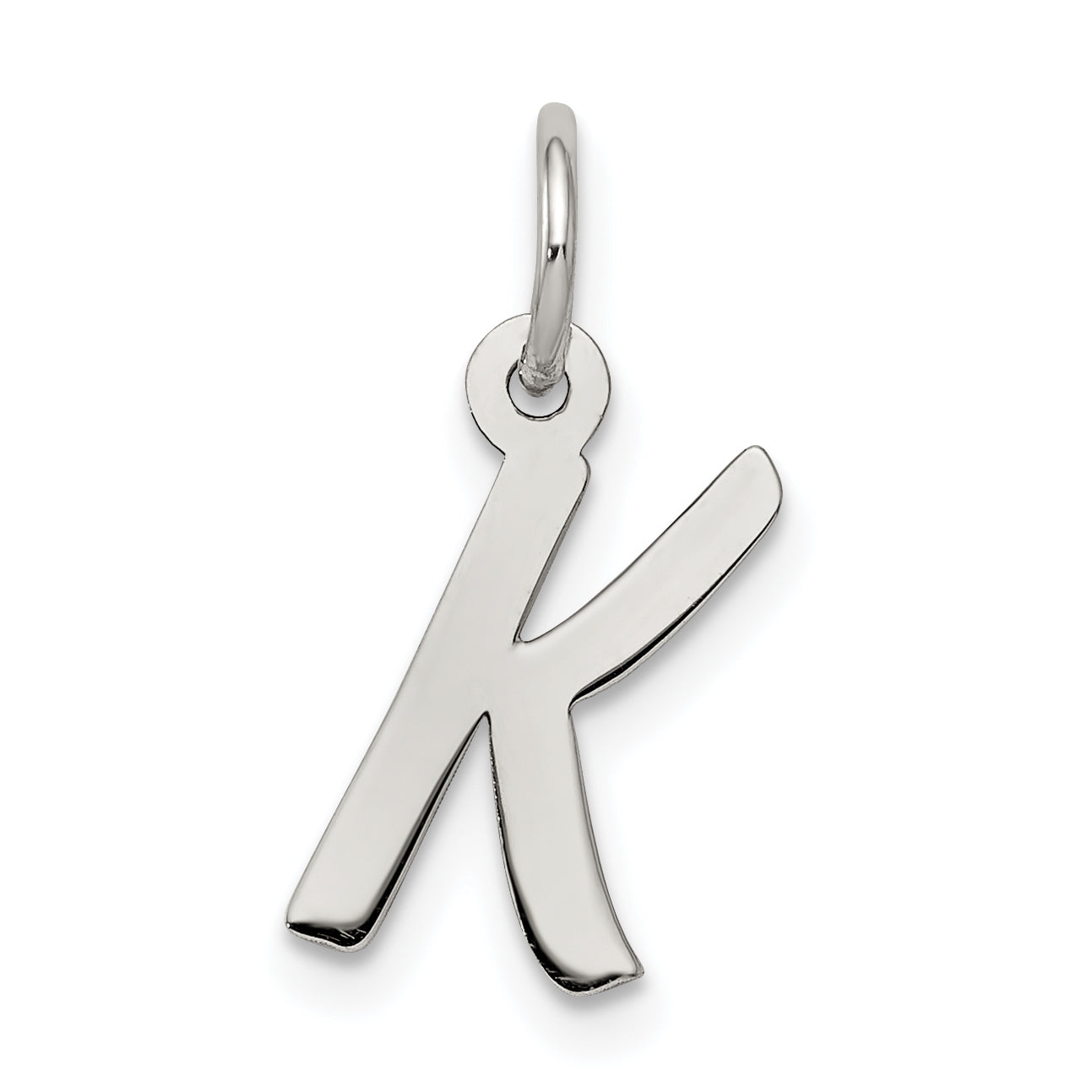 Sterling Silver Rhodium-plated Letter K Initial Charm Main image