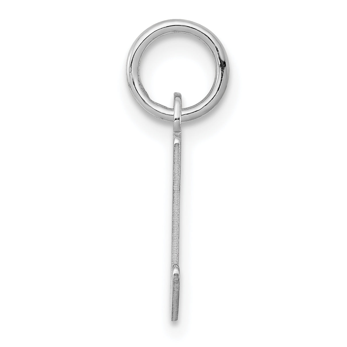 Sterling Silver Rhodium-Plated Initial L Charm for Elegant Gifting Secondary image